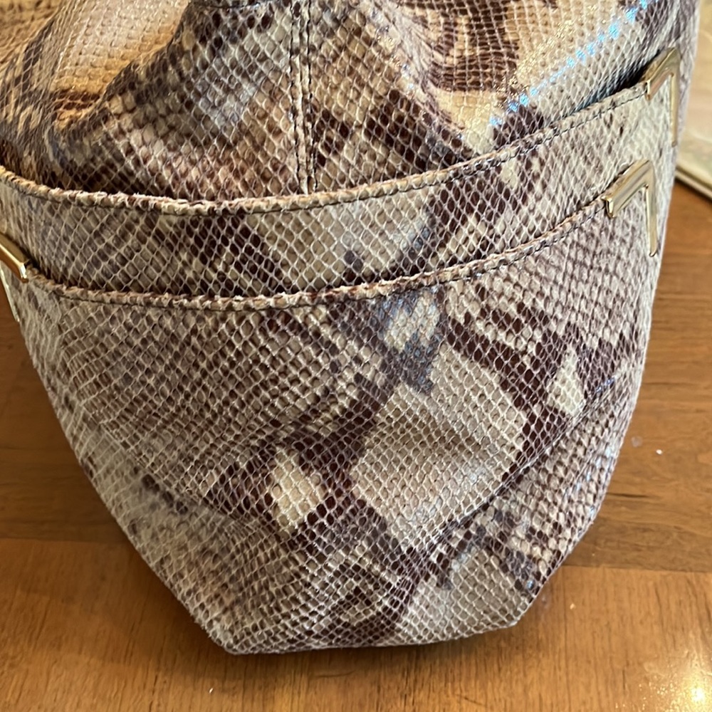 Michael Kors Snake Print Hobo Bag - Brown and Gold - Picture 7 of 7